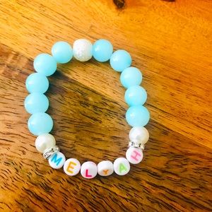 Elsa Ocean Blue Personalized Bracelet